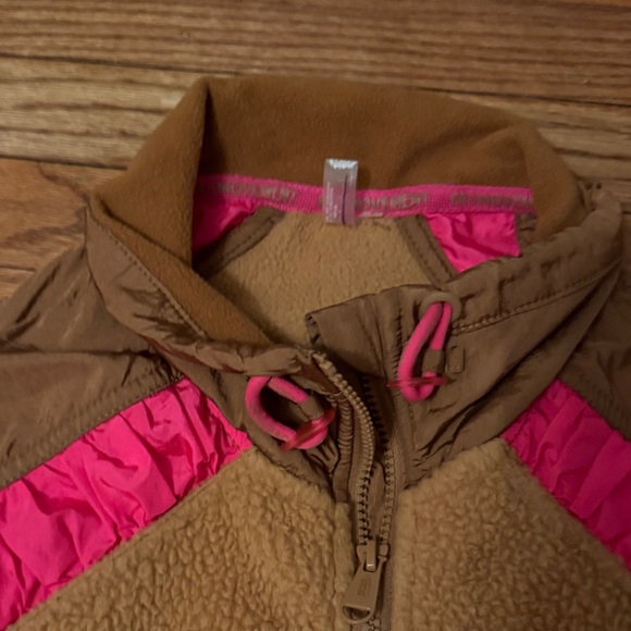 FP Movement by Free People Brown and Pink Bomber Jacket NWOT size xs - Picture 4 of 12